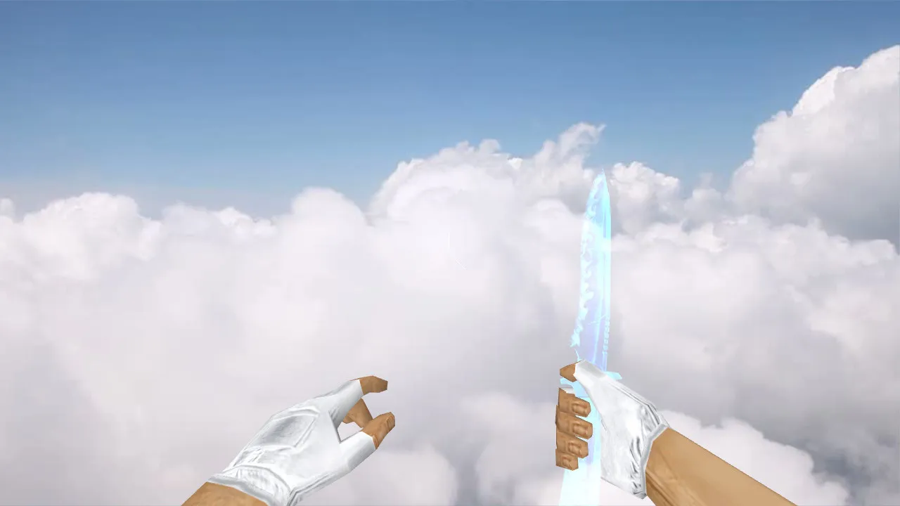 Скриншот Модель ножа «Frozen» v_knife для CS 1.6: p_ и w_ версии, звуки, анимация осмотра