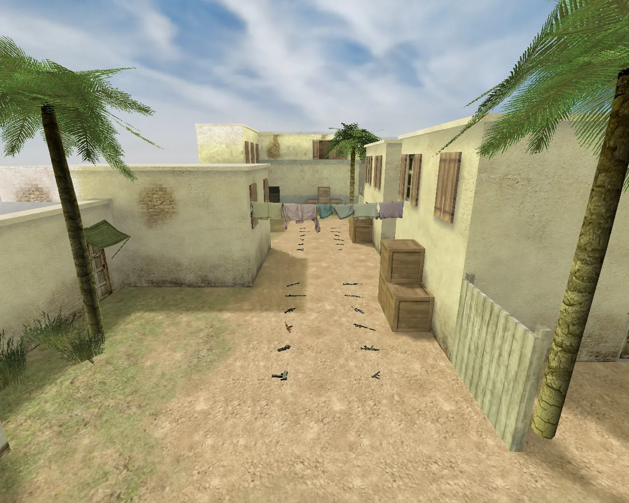 Скриншот  Карта fy_tuscan для CS 1.6: быстрый раунд, баланс сторон, точки под респаун и контроль проходов