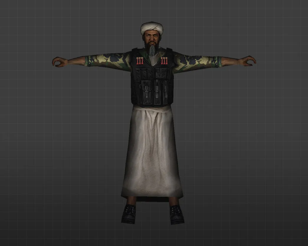 Скриншот Модель «Осама Бен Ладен» для CS 1.6 - Уникальный скин для игроков