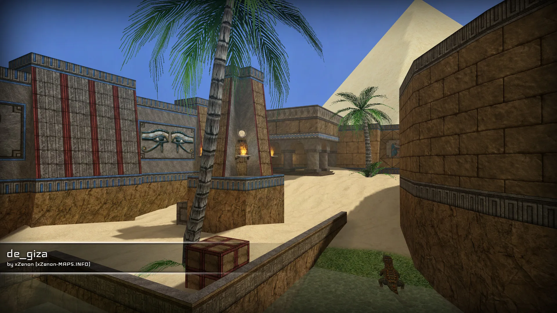 Скриншот  de_giza_b3 карта для CS 1.6: баланс сторон, точки, .nav для ботов, оптимизация wpoly/epoly