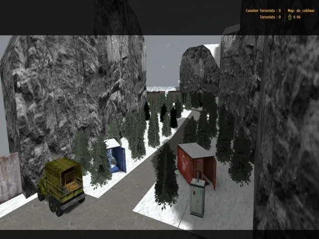 Скриншот  de_coldwar для CS 1.6: тактика, точки, bots .nav и оптимизация wpoly/epoly