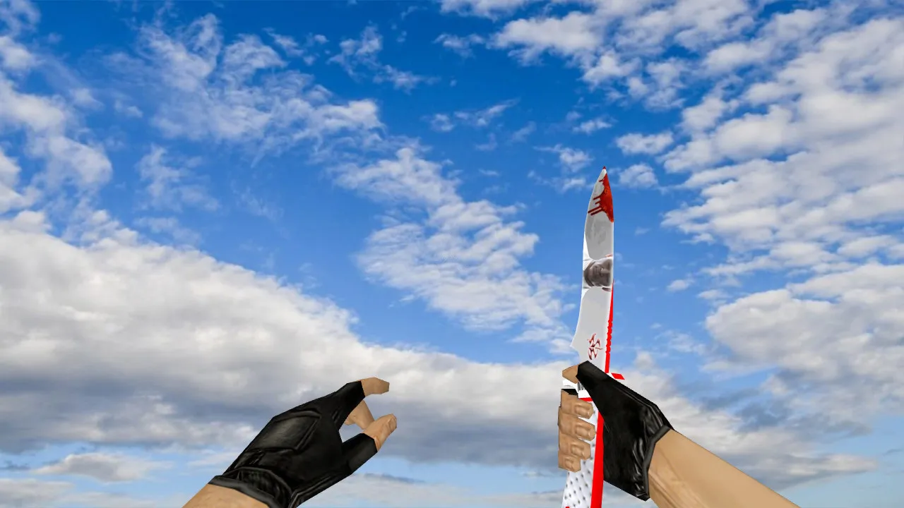 Скриншот Модель Knife Hitman для CS 1.6: v_ и p_ файлы, звук, анимация осмотра, текстуры и настройка