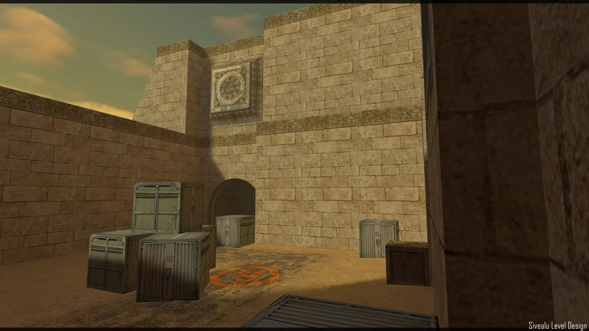 Скриншот  Карта de_fac_sandy_pro для CS 1.6: баланс сторон, точки, .nav для ботов и оптимизация wpoly/epoly