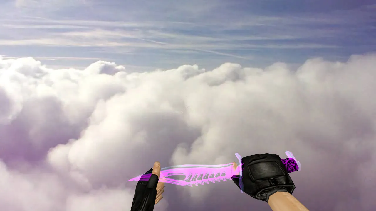 Скриншот Модель «Nautilus Transparent Magenta» v_ нож для CS 1.6: p_ и w_ файлы, звук, анимация осмотра