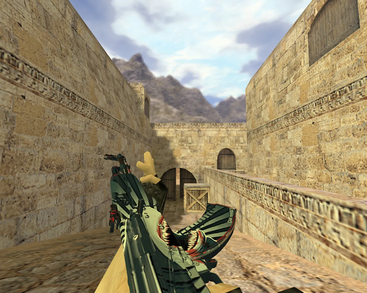 Скриншот Модель «АК-47 Акула» v_ & p_ для CS 1.6: звуки, анимация осмотра, качество текстур