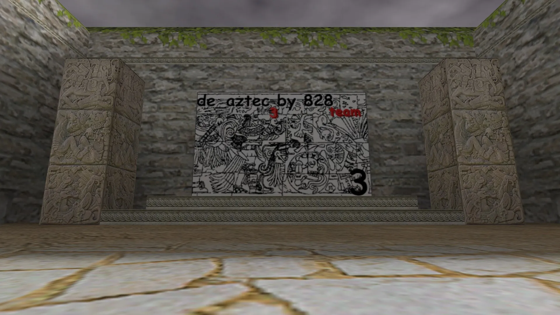 Скриншот  de_aztec3 для CS 1.6: тактика за CT и T, точки, .nav для ботов и оптимизация карты