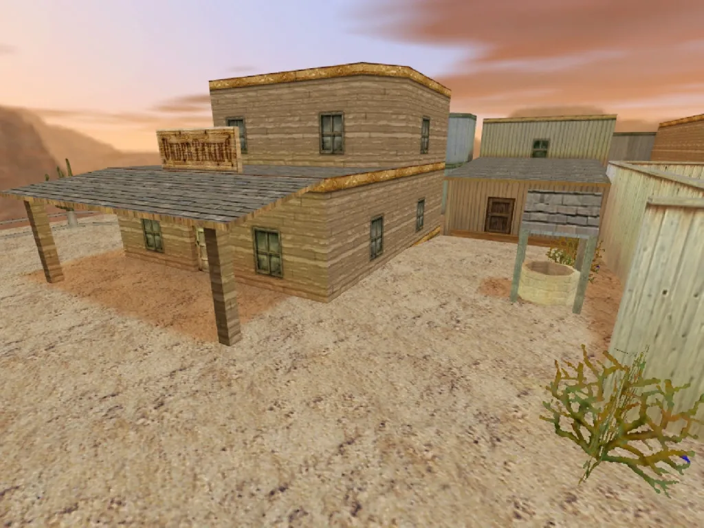 Скриншот  Карта de_wanted для CS 1.6: Тактика и особенности