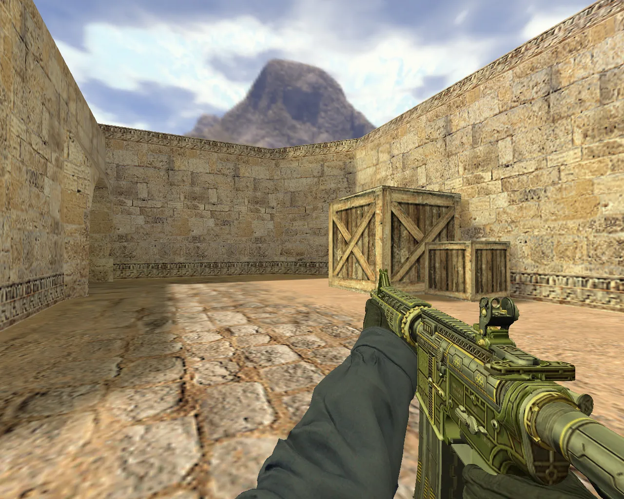 Скриншот Модель M4A1 «М4А4 Звездный крейсер» для CS 1.6: v_m4a1 звуки, анимация осмотра, качественные текстуры