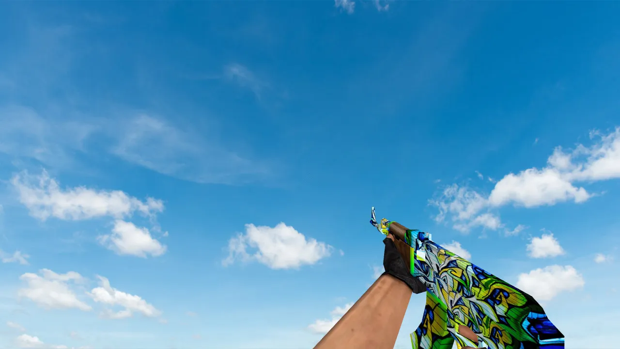 Скриншот Пак моделей оружия «Graffiti Weapon Pack» для CS 1.6: v_, p_, w_ модели, звуки, анимация осмотра и качество текстур