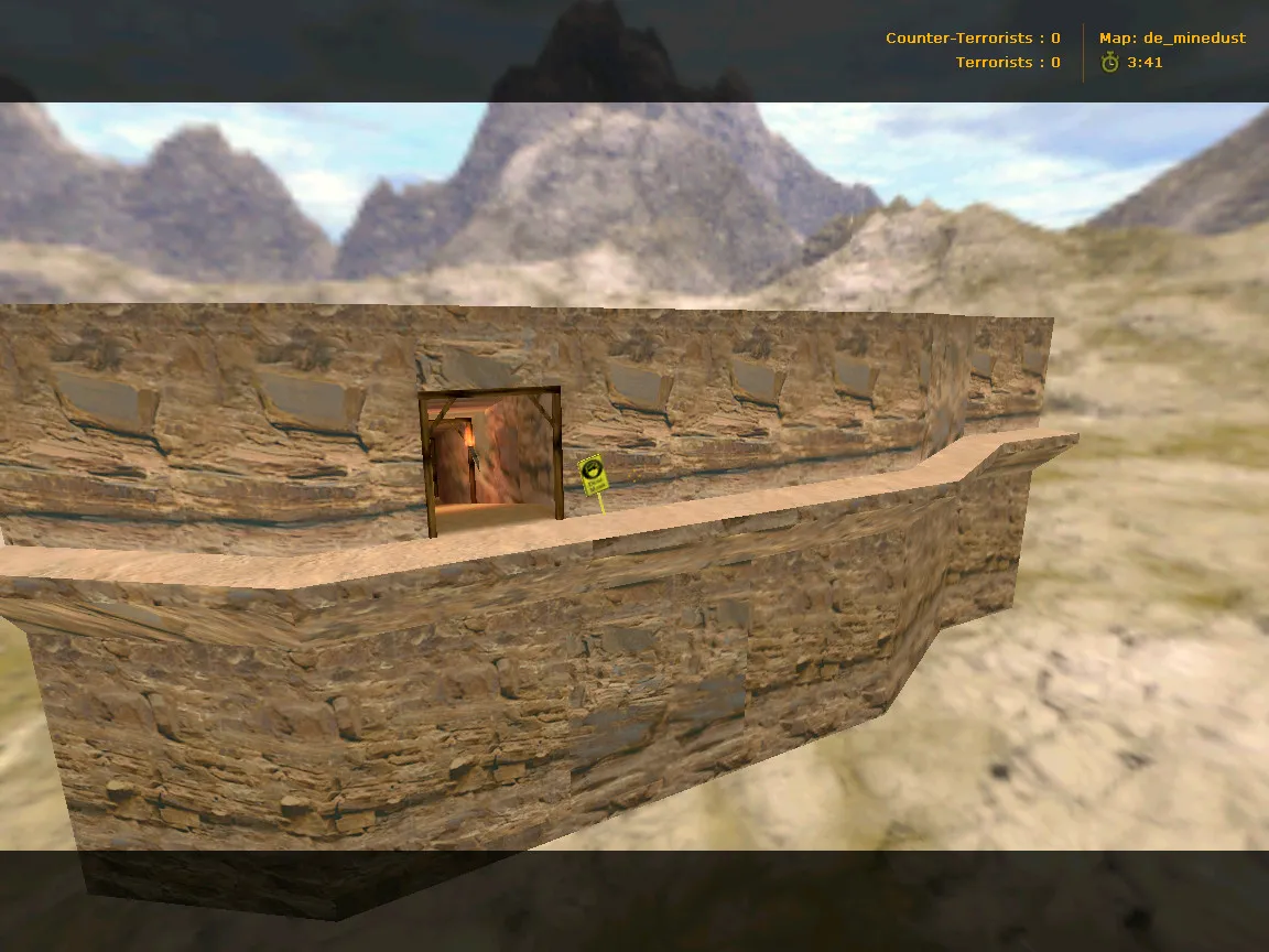 Скриншот  Карта de_minedust для CS 1.6: Тактические возможности и особенности
