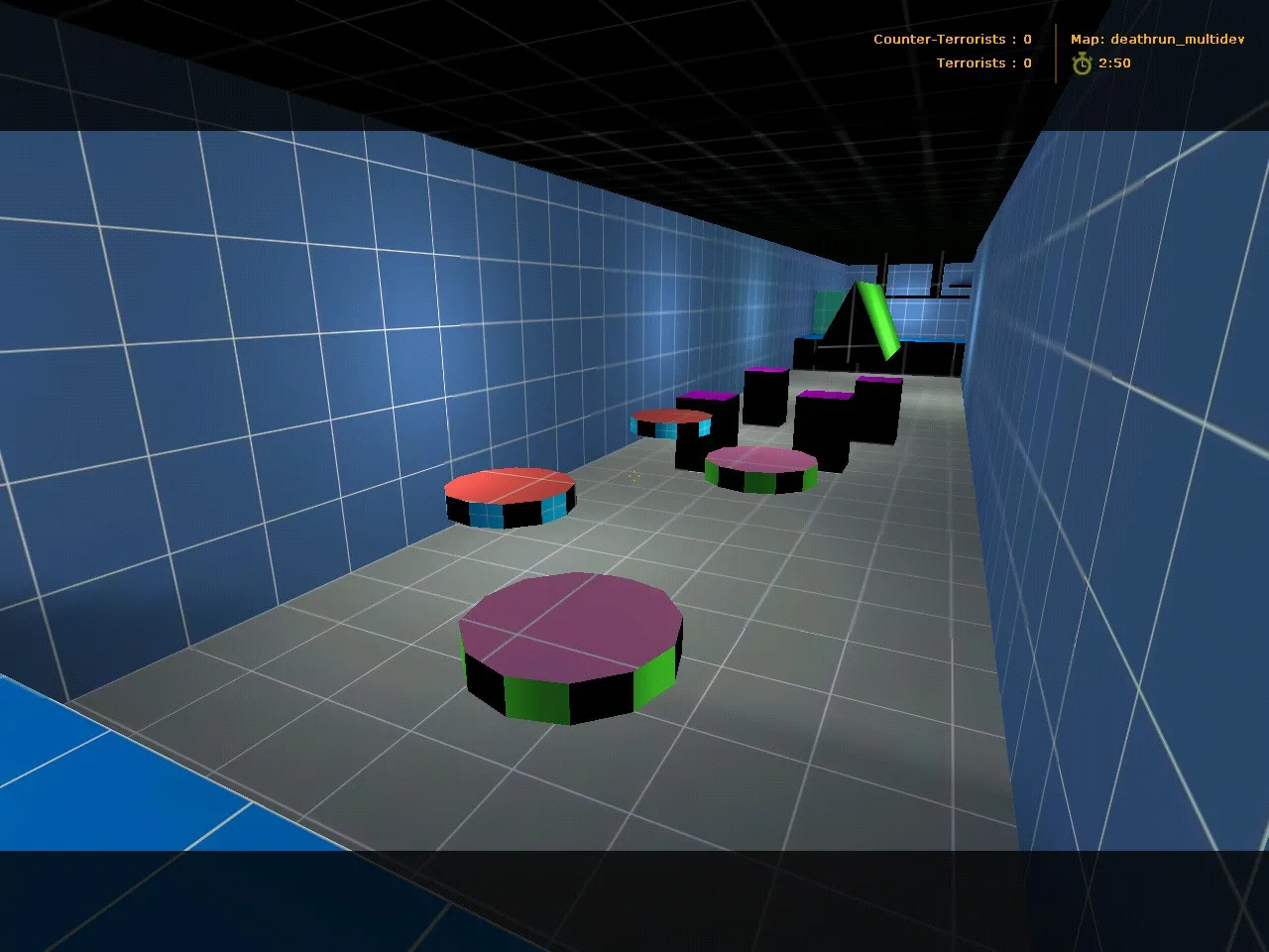 Скриншот  deathrun_multidev карта для CS 1.6: точки прохождения, баланс сторон, .nav и оптимизация