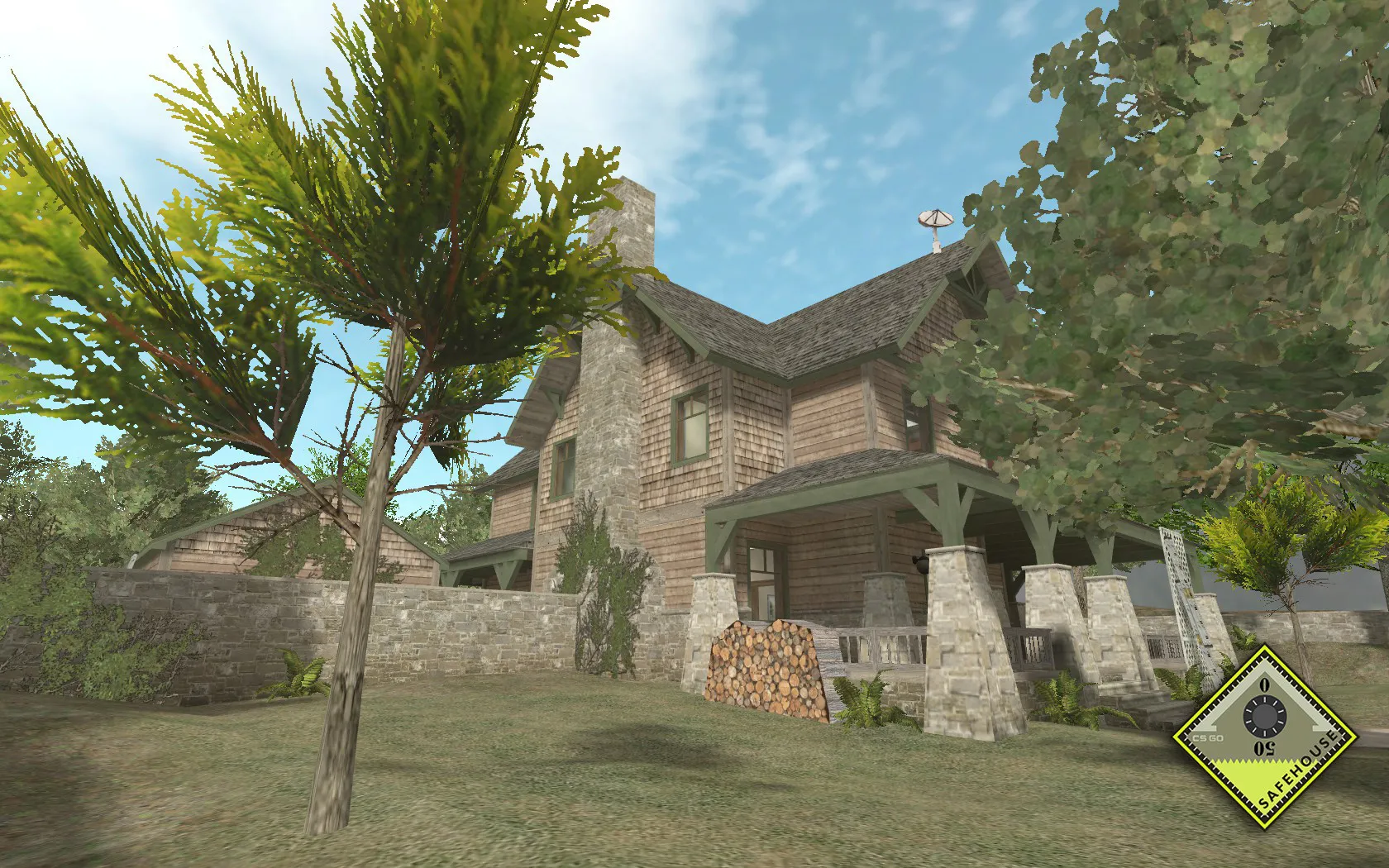 Скриншот  Карта de_safehouse_csgo для Counter-Strike 1.6: Тактика и особенности