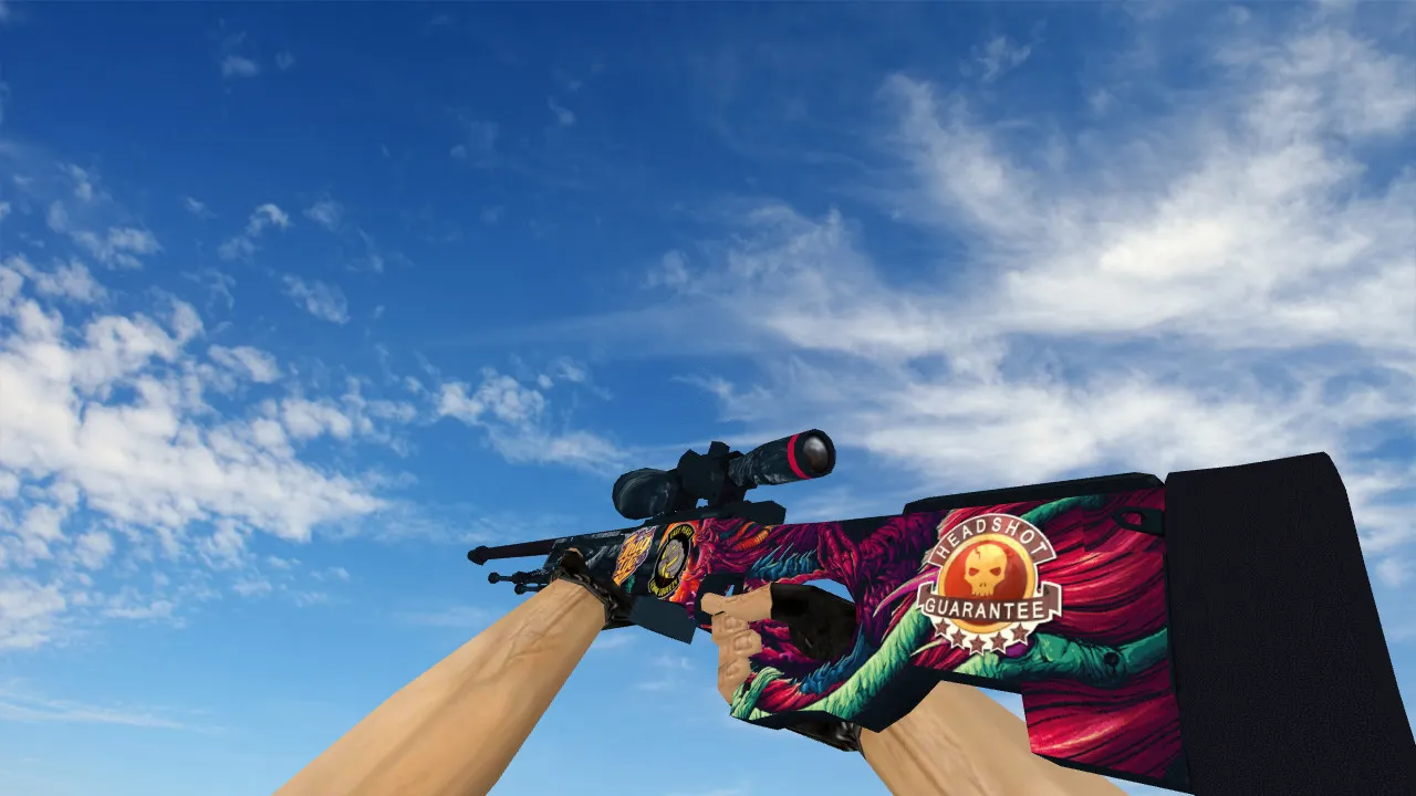 Скриншот Модель AWP «Скоростной зверь» с наклейками для CS 1.6