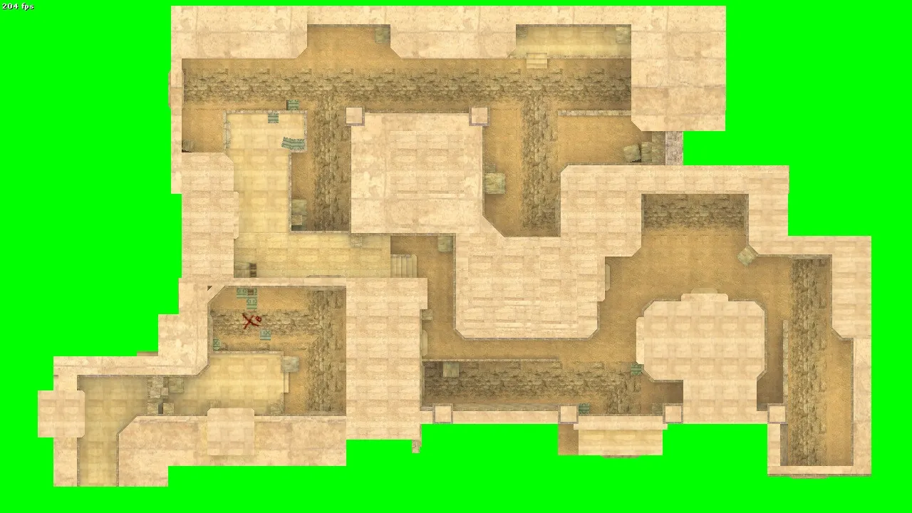 Скриншот Карта de_dust2_remix2020 для CS 1.6: тактика, баланс сторон, .nav и оптимизация wpoly/epoly