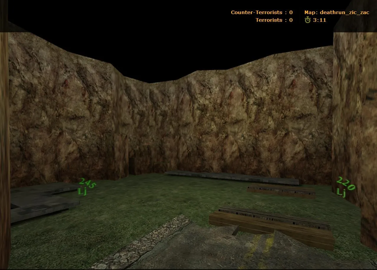 Скриншот  deathrun_zic_zac — карта deathrun для CS 1.6: ловушки, раунды, точки для CT и T