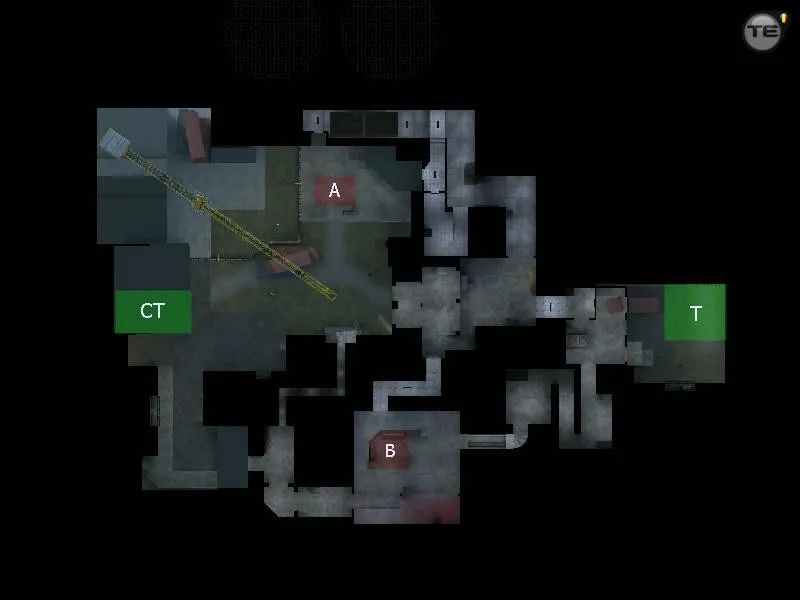 Скриншот  css_crane — DE карта для CS 1.6: точки, спавны, тактика T и CT, .nav и оптимизация