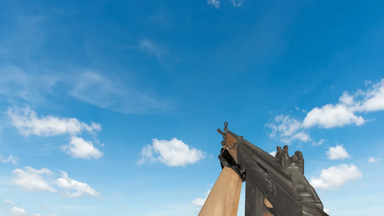 Скриншот  Пак моделей оружия «Default Weapons Chromed» для CS 1.6: v_, p_, w_ модели, звуки, анимация осмотра и текстуры