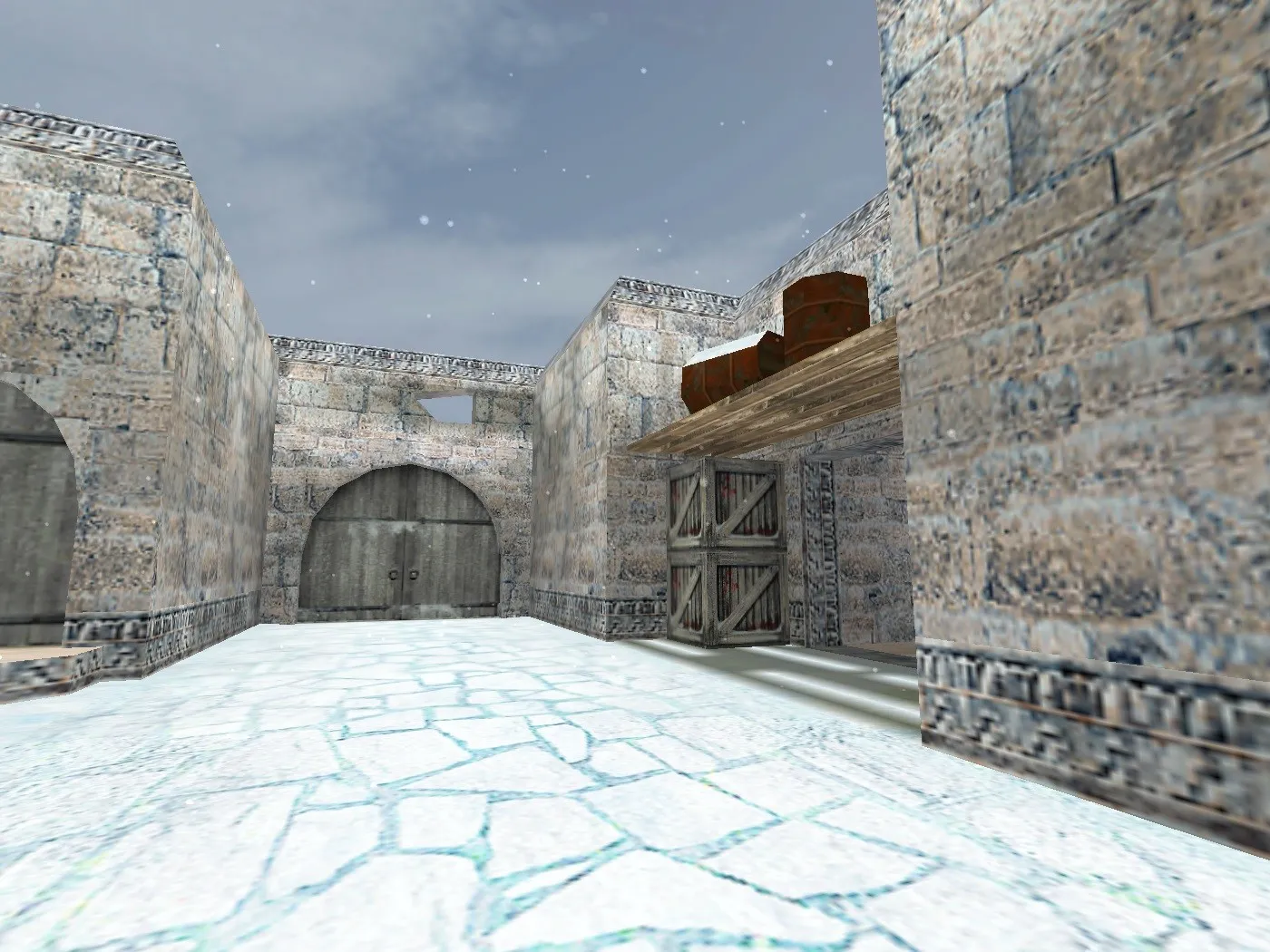 Скриншот  Карта de_seno_christmas для CS 1.6 – Тактический анализ и особенности