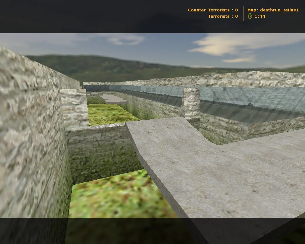 Скриншот  deathrun_reilas для CS 1.6: карта deathrun, точки обороны, раунды и настройка для ботов