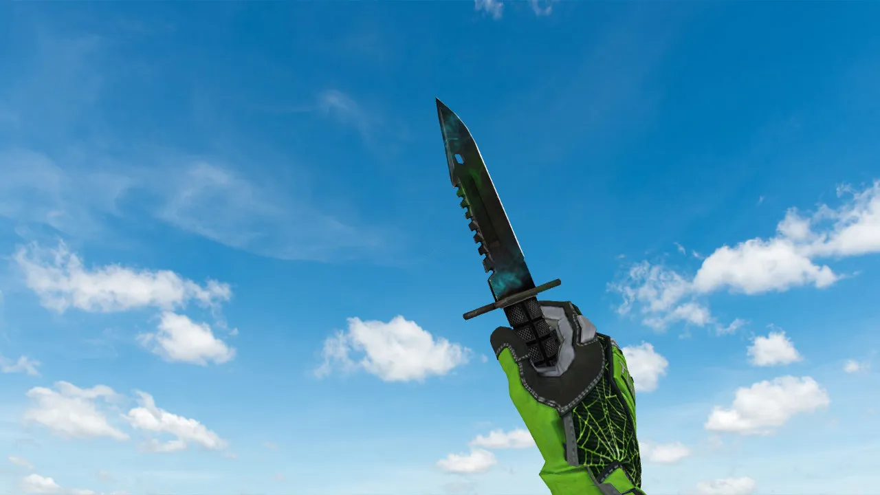 Скриншот Модель ножа v_ M9 Bayonet Gamma Doppler Phase 3 для CS 1.6: p_ и w_ модели, звук, анимация осмотра