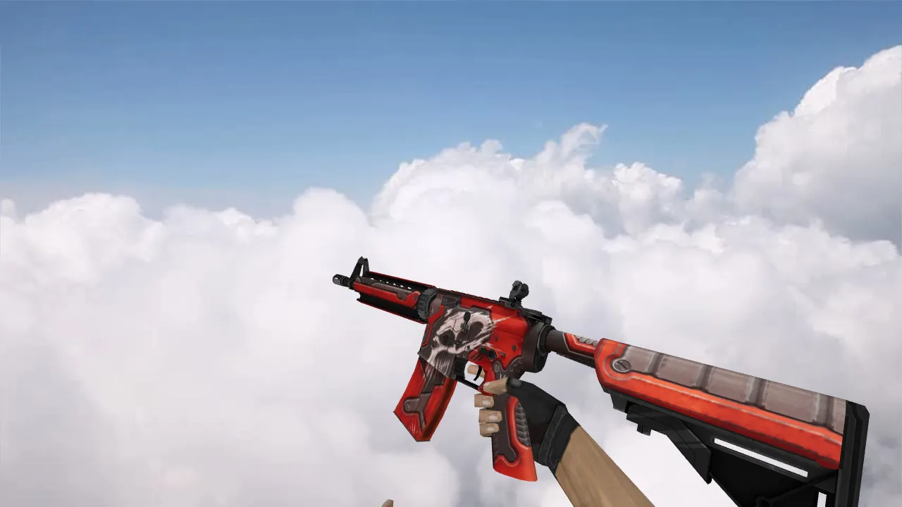 Скриншот Модель M4A4 War Red v_ p_ w_ для CS 1.6: звуки, анимация осмотра, текстуры и настройка