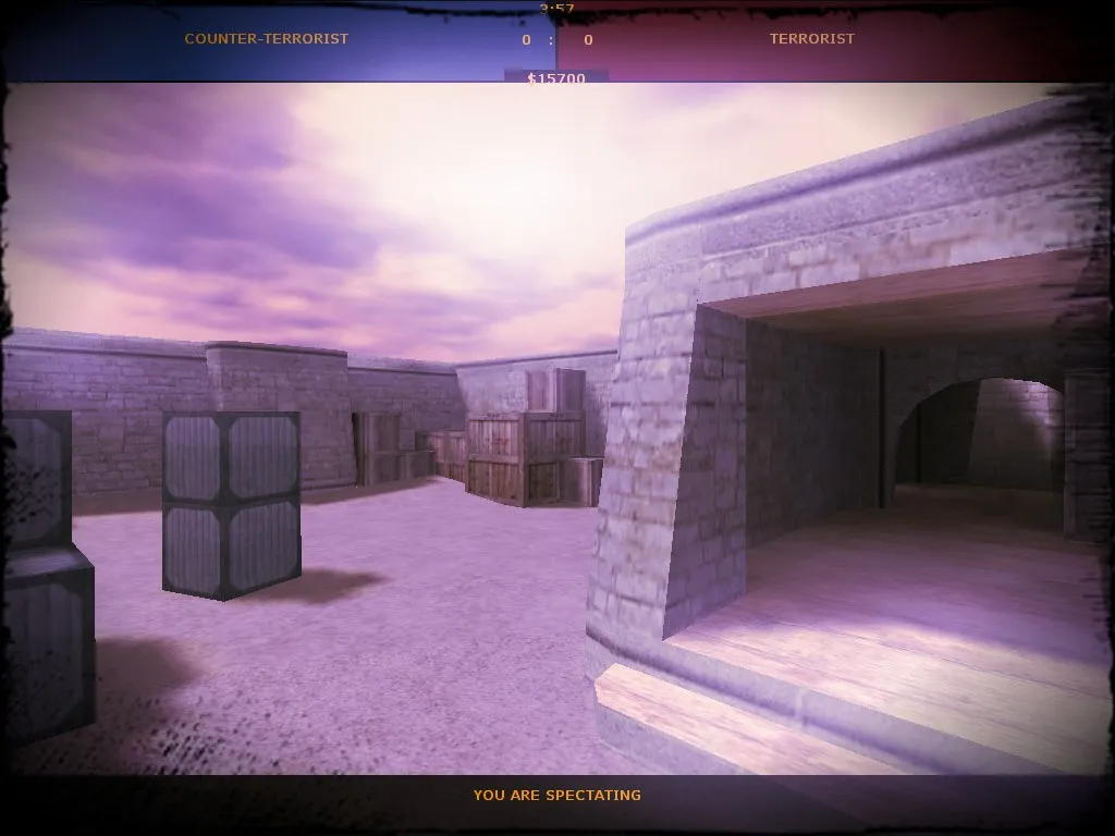 Скриншот de_dust2on2 для CS 1.6: баланс сторон, точки на A/B и боты с .nav