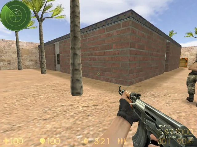 Скриншот  Карта de_wall для CS 1.6: Тактика и особенности