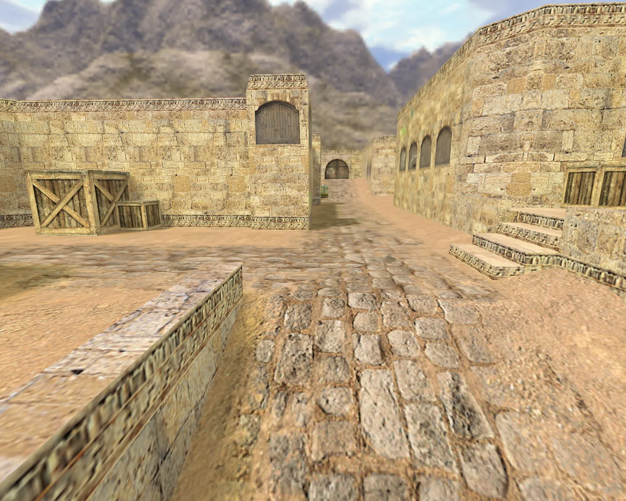 Скриншот  de_dust2_2x2 — DE карта для CS 1.6: точки, раунды, .nav и оптимизация wpoly/epoly