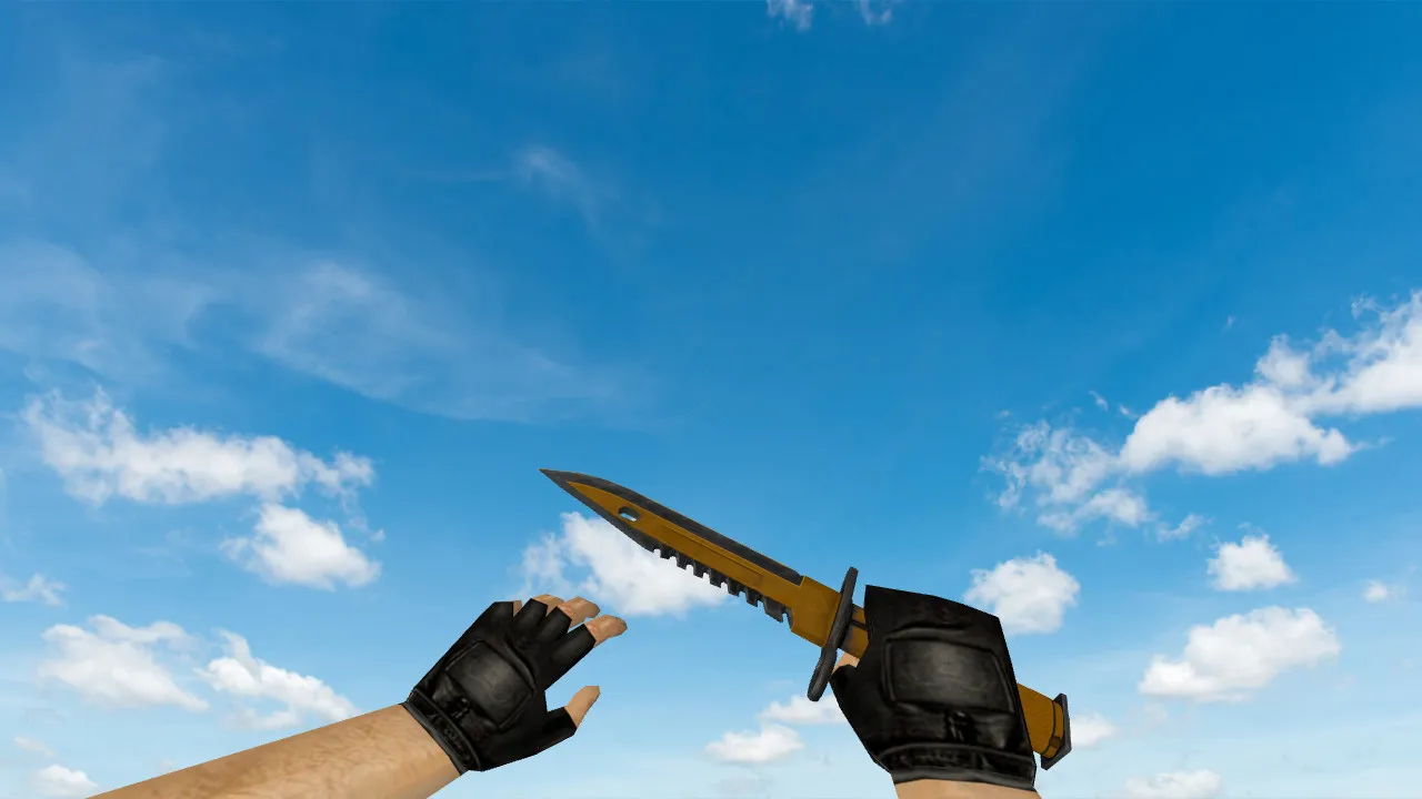 Скриншот Модель ножа M9 Bayonet Master (v_, p_, w_), звуки и анимация осмотра для CS 1.6
