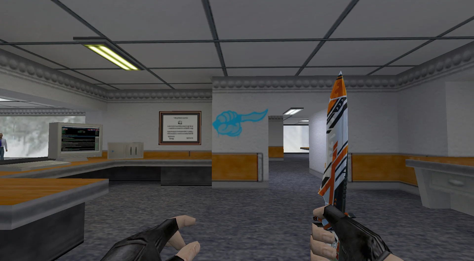 Скриншот Граффити «Удар в спину» для CS 1.6 – Уникальный стиль для вашей игры