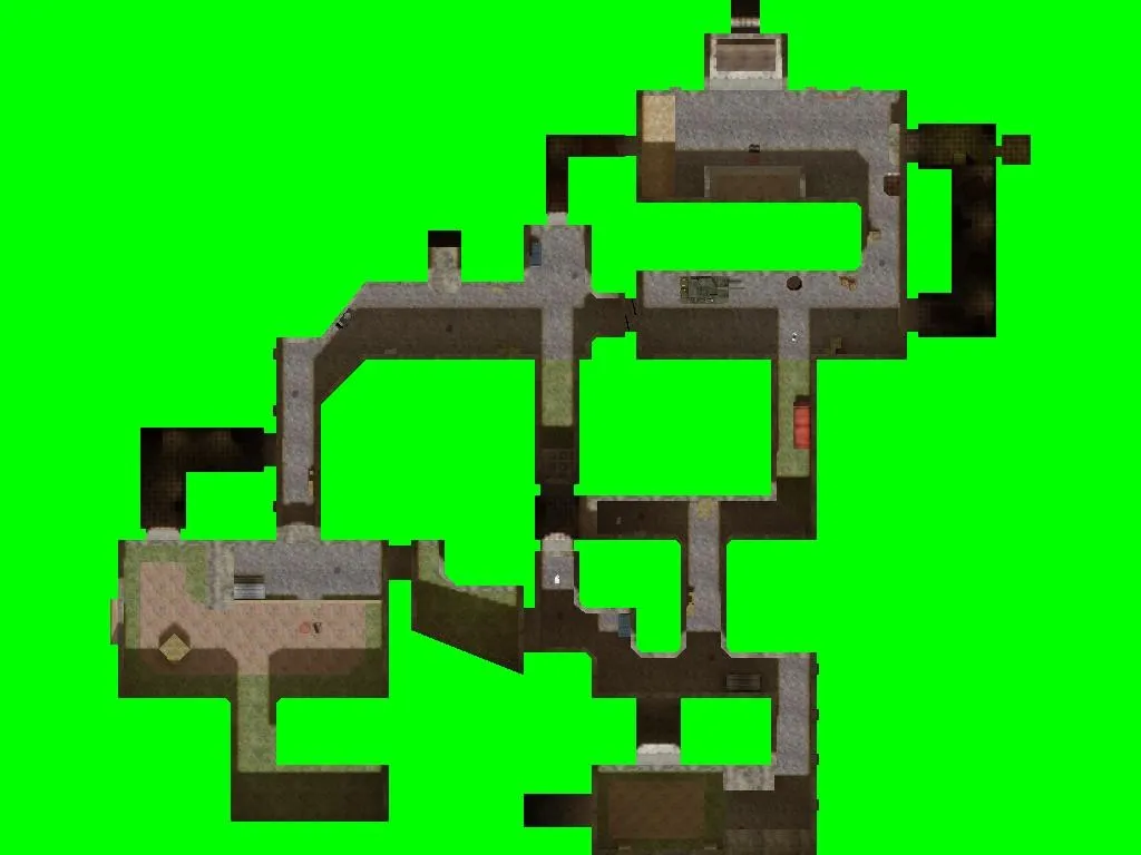 Скриншот  Карта de_red для CS 1.6: Тактика и особенности