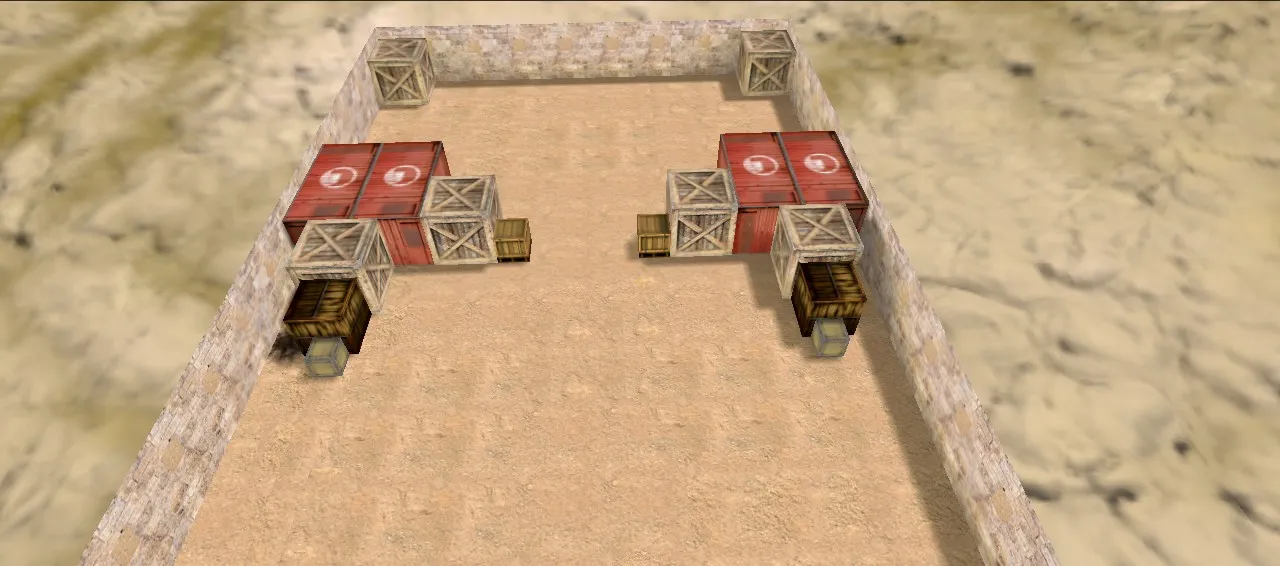 Скриншот  de_dustnew для CS 1.6: тактика за терроров и за CT, точки, бот-нав и оптимизация