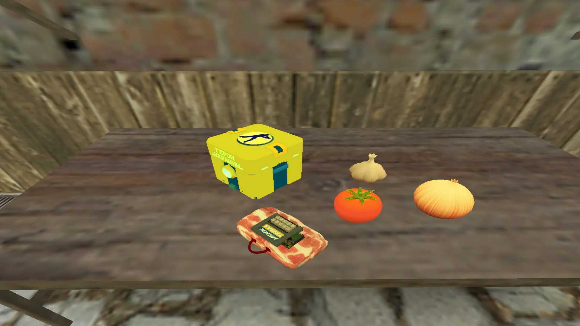 Скриншот  de_aztec_hruk — карта DE для CS 1.6: камера у ворот ТТ, сундуки на респе, БТР на воде