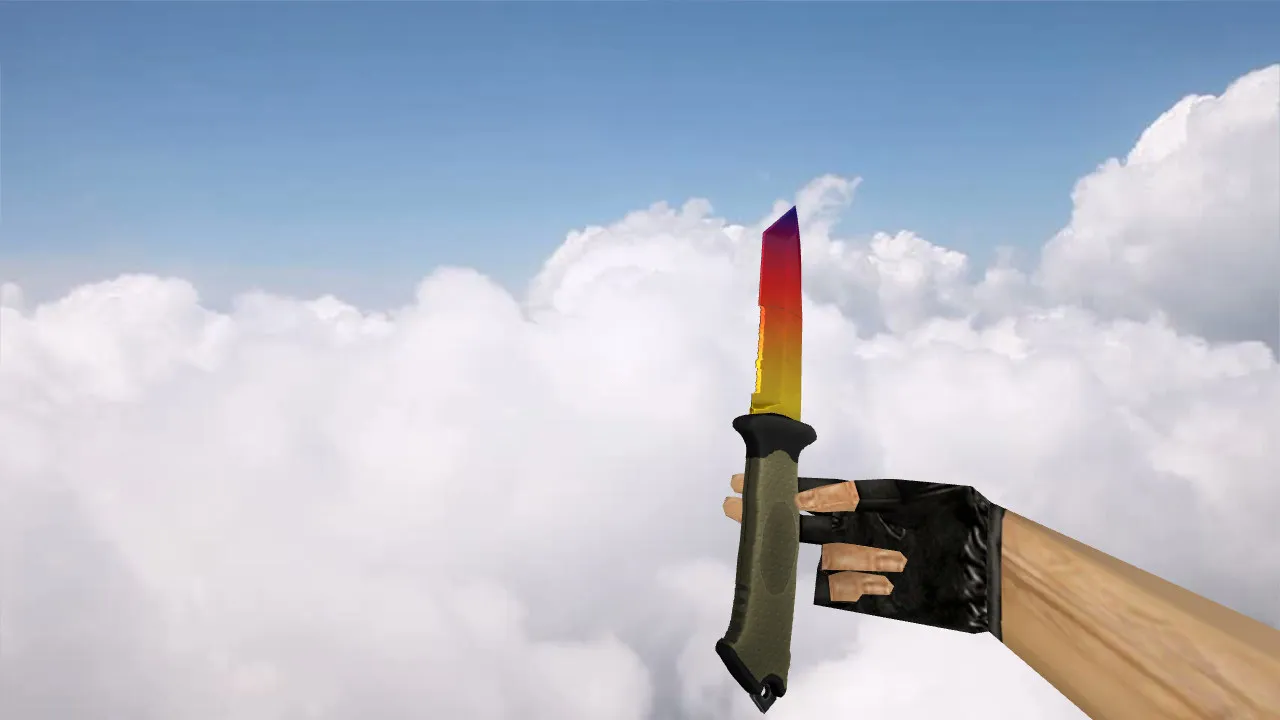 Скриншот Модель ножа «Медвежий нож «Градиент»» для CS 1.6: v_ / p_ / w_ модели, звук и анимация осмотра