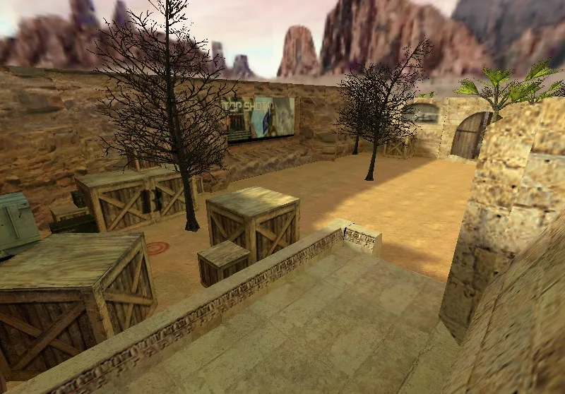 Скриншот de_dust_topshot для CS 1.6: тактика сторон, точки, боты (.nav), оптимизация wpoly/epoly