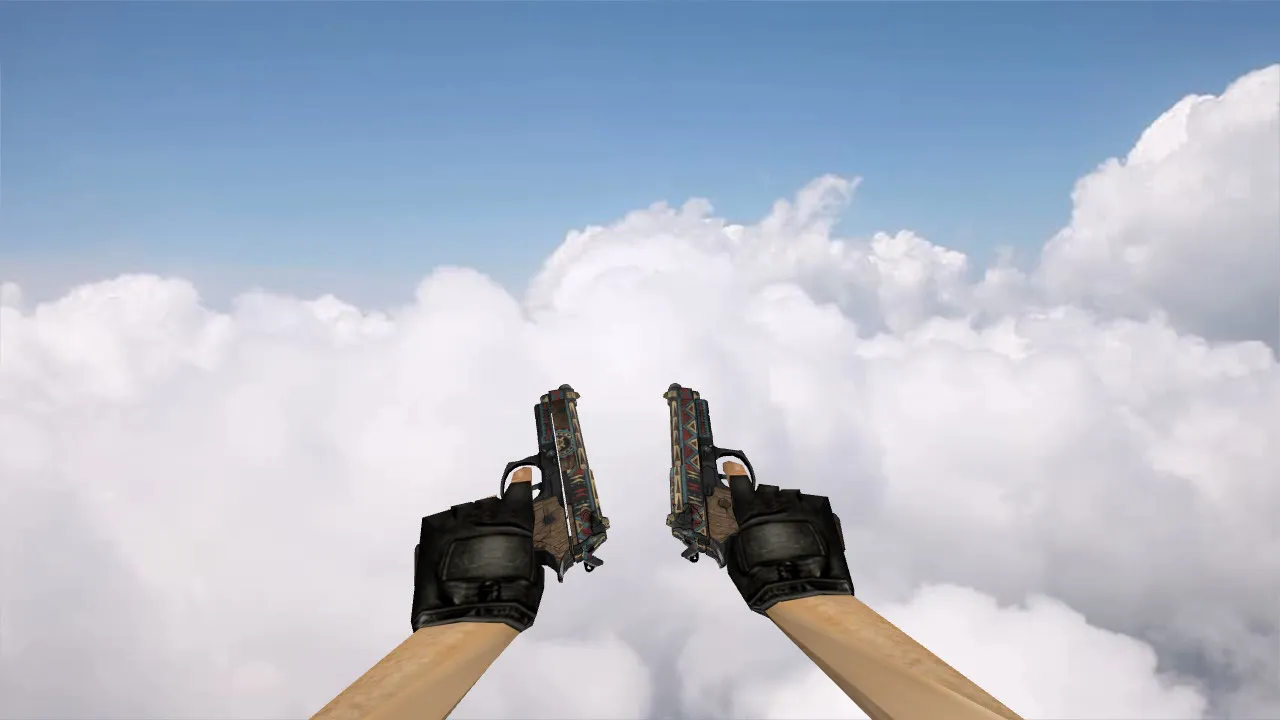 Скриншот Модель «Dual Berettas Tribal Sky» для CS 1.6