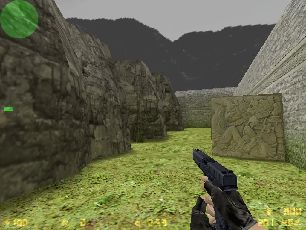 Скриншот  Карта de_aztec_assault для CS 1.6: точки, маршруты, .nav для ботов и оптимизация wpoly/epoly