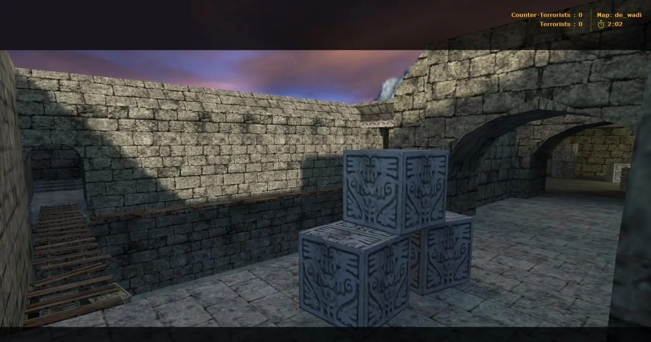Скриншот  Карта de_wadi для CS 1.6 - Тактические возможности и особенности