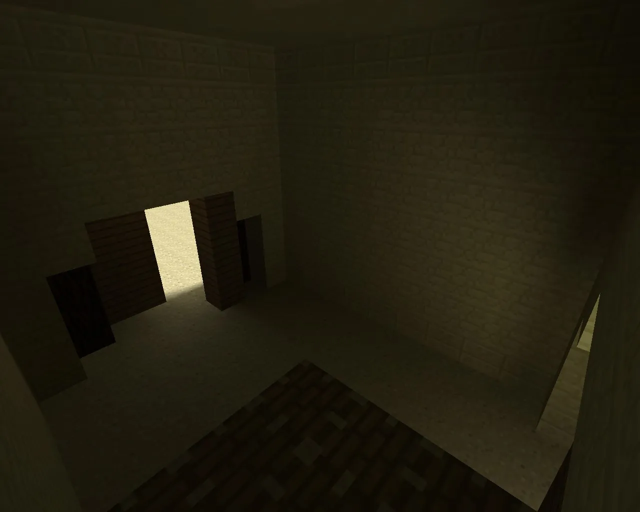 Скриншот  Карта de_dust2_minecraft для CS 1.6: классический Dust2, текстуры в стиле Minecraft, точки, боты, оптимизация