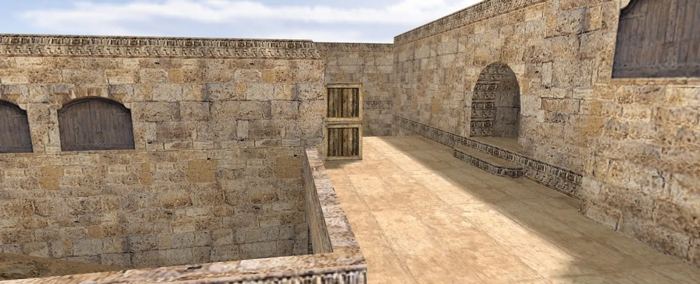 Скриншот  de_dust2_wrs карта для CS 1.6: баланс сторон, точки, .nav для ботов и оптимизация wpoly/epoly