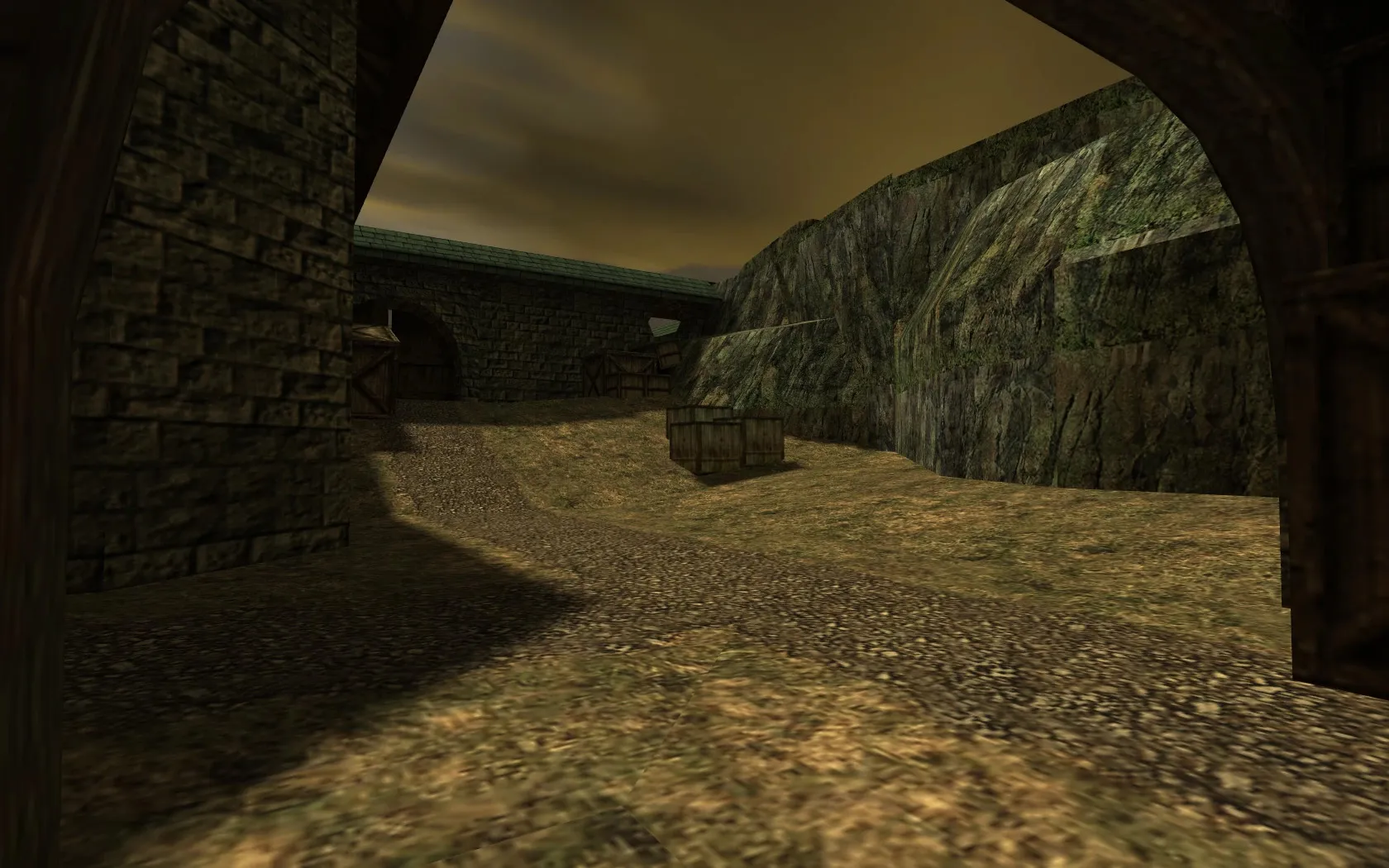 Скриншот  Карта de_dust2_storm для CS 1.6: баланс сторон, точки, .nav для ботов, оптимизация wpoly/epoly