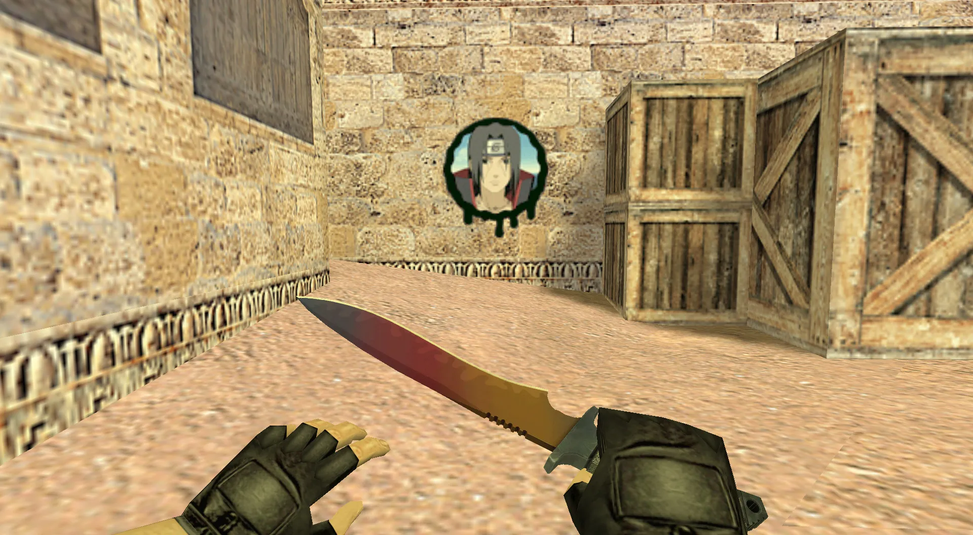 Скриншот Граффити «Итачи Учиха» для CS 1.6: уникальное аниме для вашего гейминга