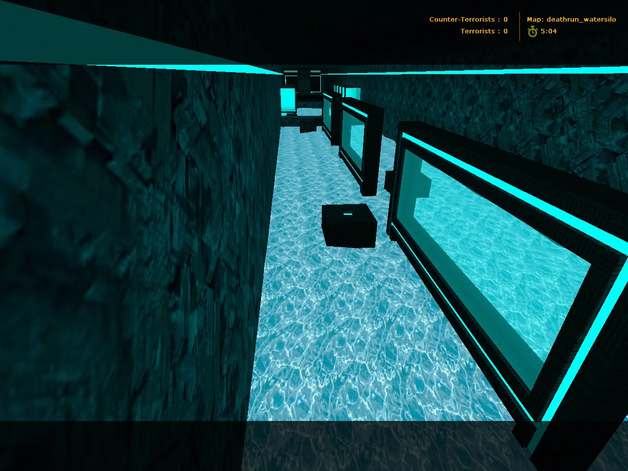 Скриншот  deathrun_watersilo для CS 1.6: карта deathrun, точки, ловушки и тактика заходов