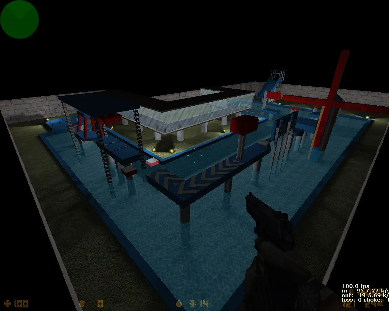 Скриншот  deathrun_total_wipeout для CS 1.6: тактика, точки, .nav, оптимизация и настройка ботов