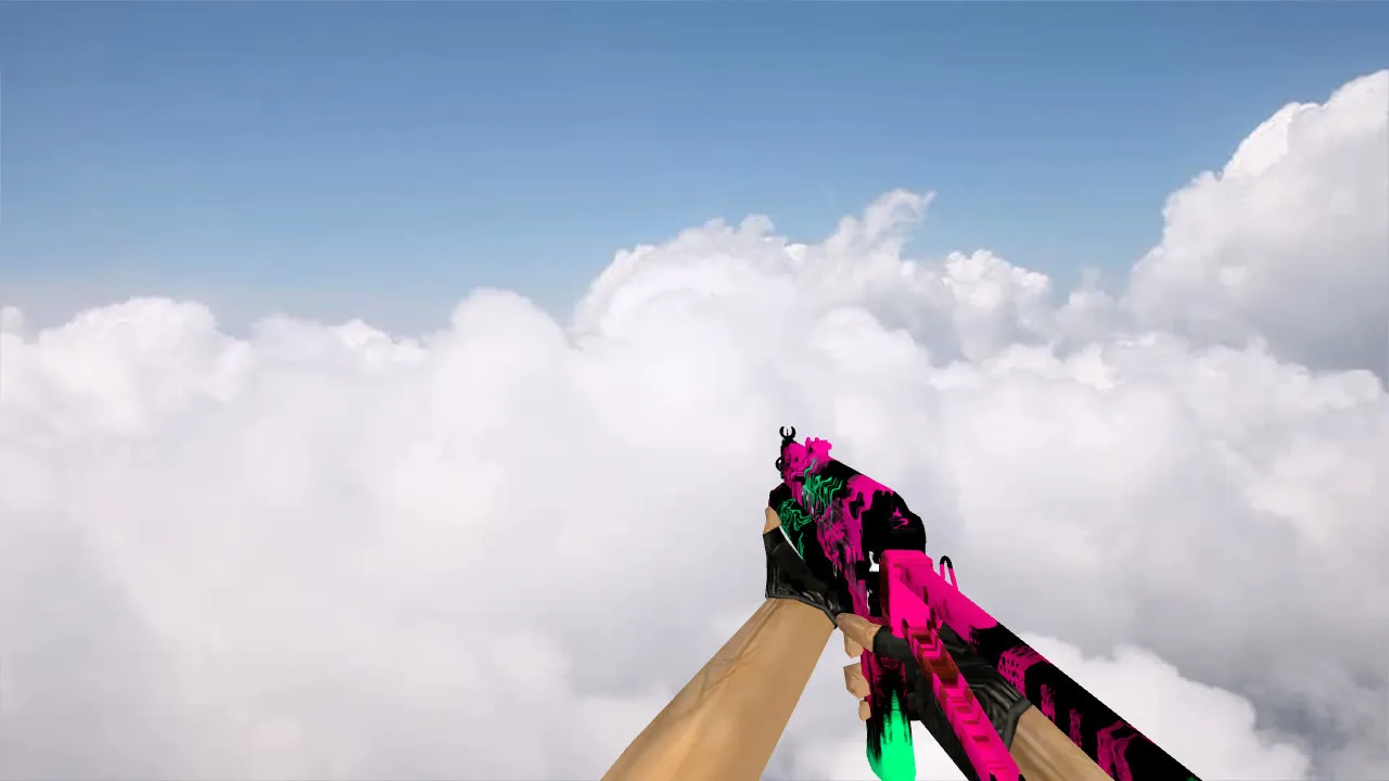 Скриншот Модель P90 «Bizon Неоновая революция» для CS 1.6 - Скачай сейчас!