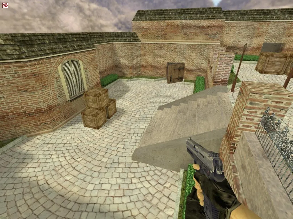 Скриншот Карта de_redcity для CS 1.6 - Тактические возможности и особенности