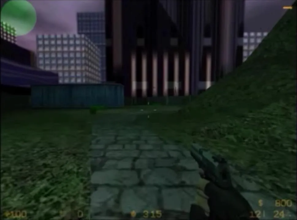 Скриншот  Карта de_nightcitypark для CS 1.6 - Тактическая битва в ночном городе