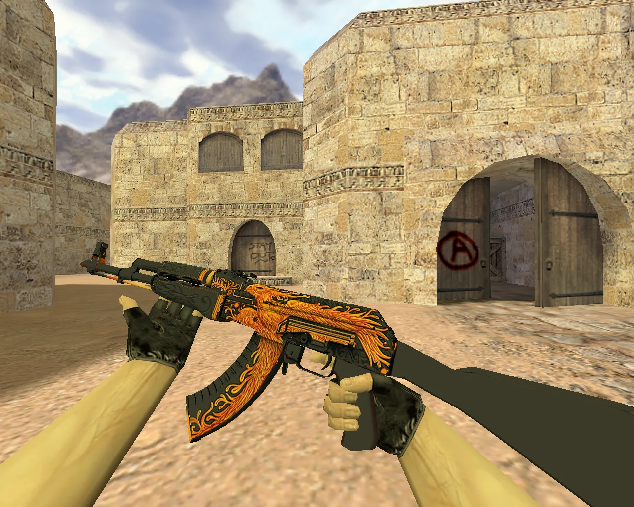 Скриншот Модель «АК-47 Феникс» v_ модели для CS 1.6: звуки, анимация осмотра, текстуры и качество