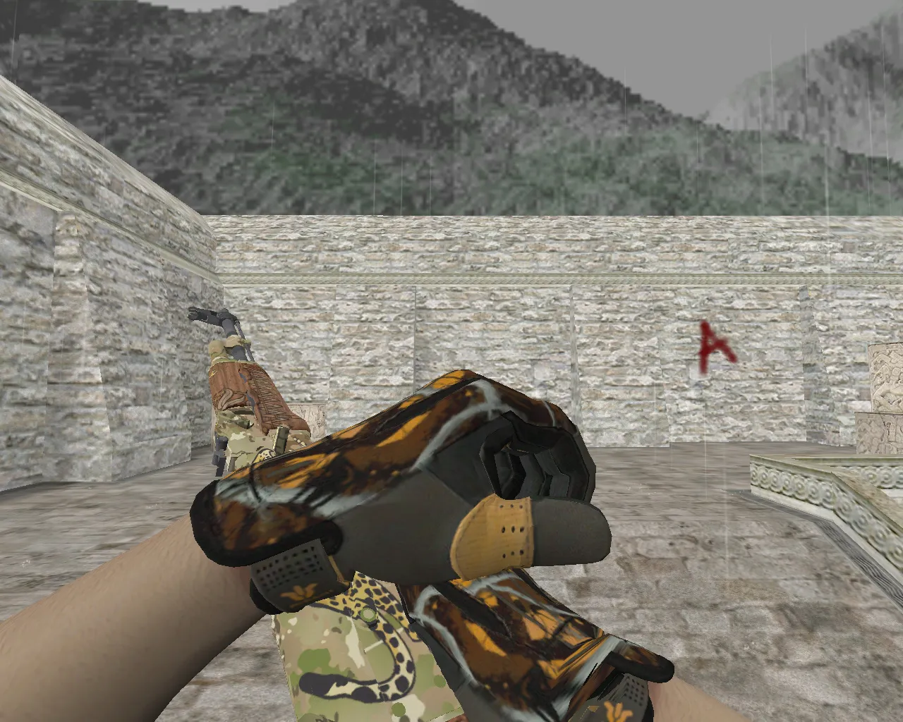 Скриншот Скин AK-47 Panthera Onca: v_ и p_ модели, звуки, анимация осмотра и текстуры для CS 1.6