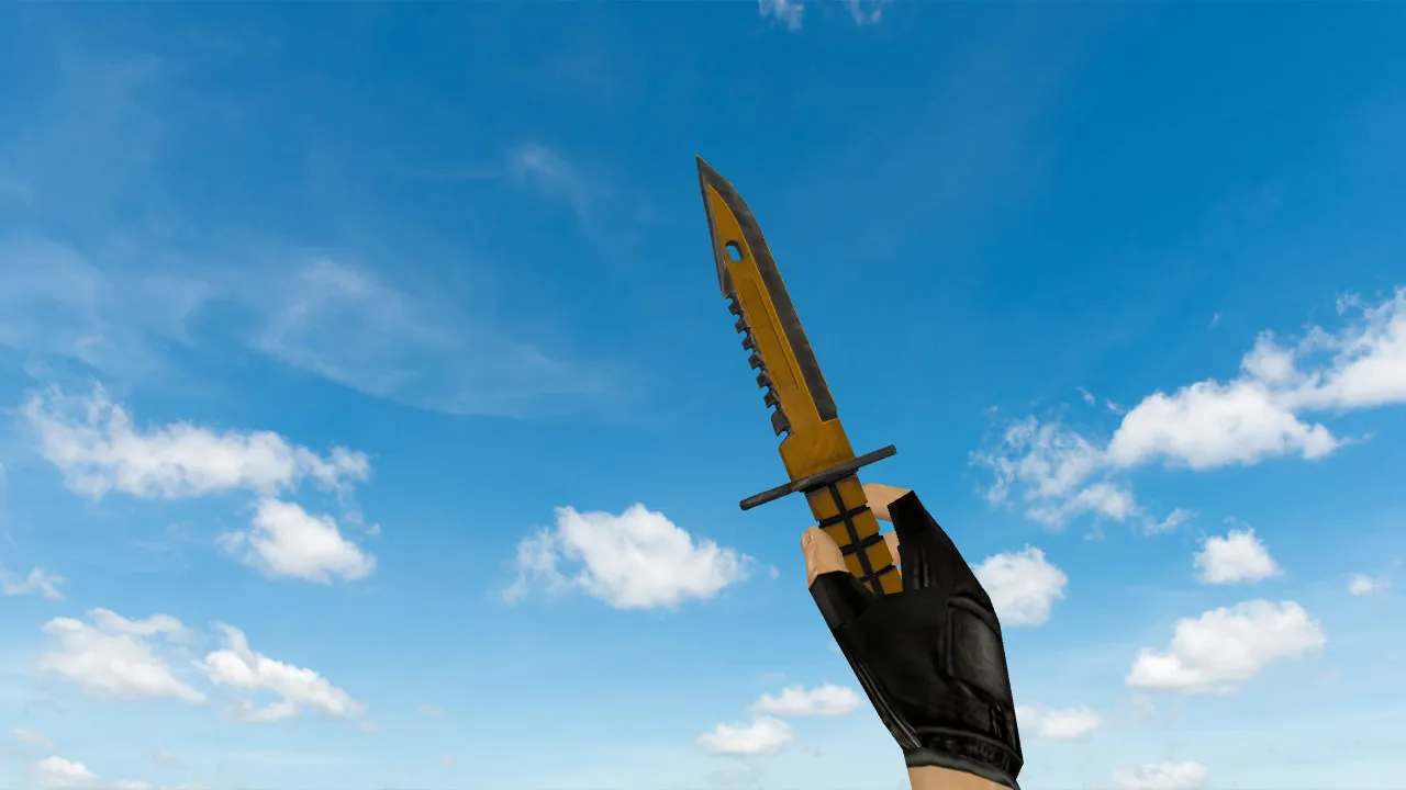 Скриншот Модель ножа M9 Bayonet Master (v_, p_, w_), звуки и анимация осмотра для CS 1.6